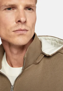 Sweat-shirt Rembourré À Capuche En Coton Tencel