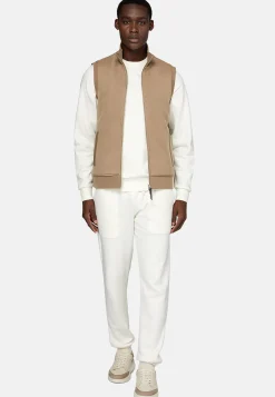 Sweat-shirt Rembourré Sans Manches En Coton Tencel