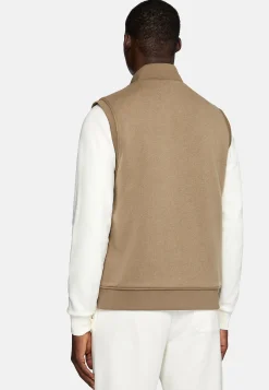 Sweat-shirt Rembourré Sans Manches En Coton Tencel