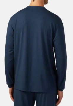 T-shirt Pyjama Manches Longues En Viscose Mélangée