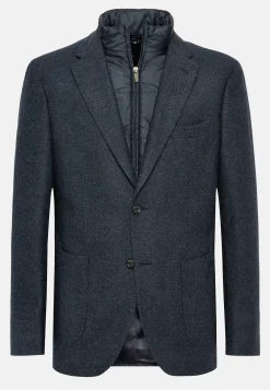 Veste Avec Gilet En Laine Mélangée