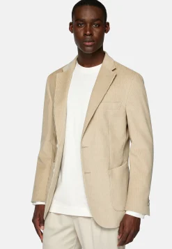 Veste Beige En Velours De Coton