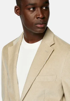 Veste Beige En Velours De Coton