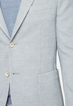 Veste Bleu Clair B Jersey En Coton Mélangé