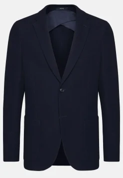 Veste Bleu Marine En Coton B Jersey