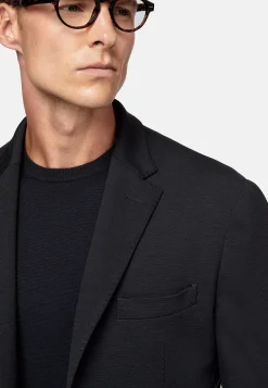 Veste Bleu Marine En Nylon Et Laine B Tech