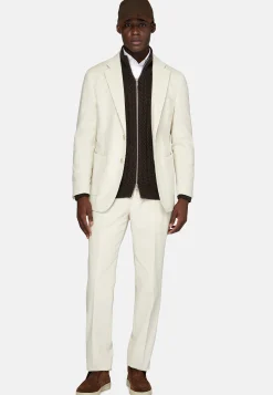 Veste Crème En Velours De Coton