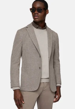 Veste Gris Tourterelle B Jersey En Mélange De Coton Et Laine