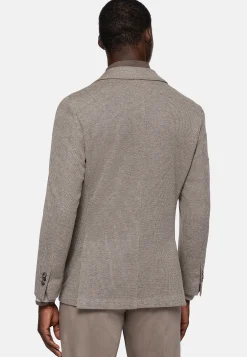 Veste Gris Tourterelle B Jersey En Mélange De Coton Et Laine