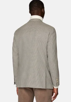 Veste Gris Tourterelle En Laine Extensible