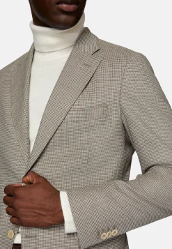 Veste Gris Tourterelle En Laine Extensible