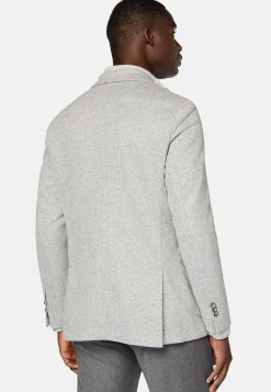 Veste Grise B Jersey En Coton Mélangé