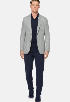 Veste Grise En Mélange Coton Et Lin B Jersey