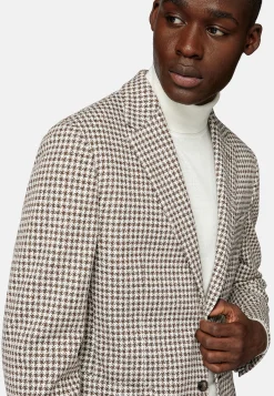 Veste Marron B Jersey En Coton Laine Et Nylon