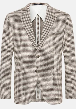 Veste Marron B Jersey En Coton Laine Et Nylon