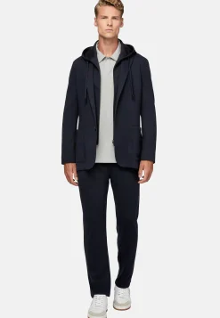 Veste Molletonnée Madison Bleu Marine En Coton Mélangé