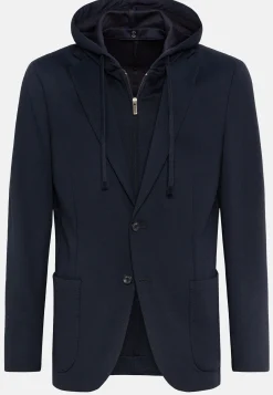 Veste Molletonnée Madison Bleu Marine En Coton Mélangé