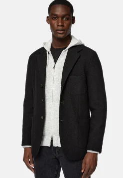 Veste Noire B Jersey En Pure Laine
