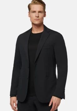 Veste Noire En Nylon Stretch B Tech
