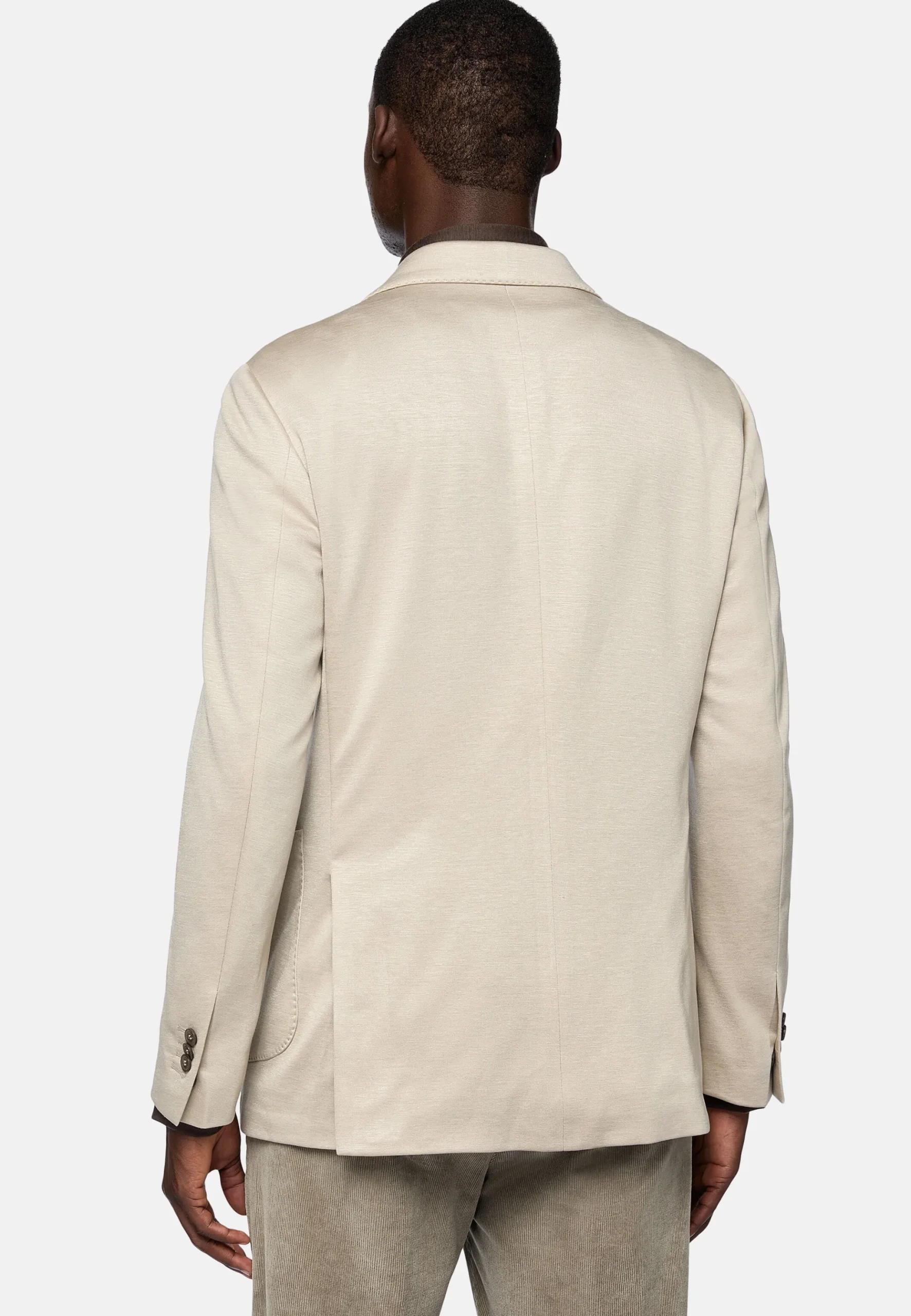 Veste Sable B Jersey En Coton Cachemire Et Tencel
