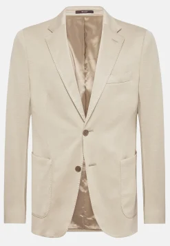 Veste Sable B Jersey En Coton Cachemire Et Tencel