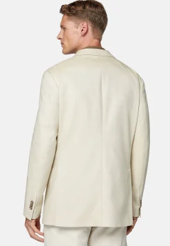 Veste Sable En Laine Et Coton Stretch