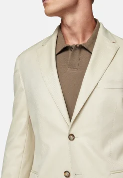 Veste Sable En Laine Et Coton Stretch